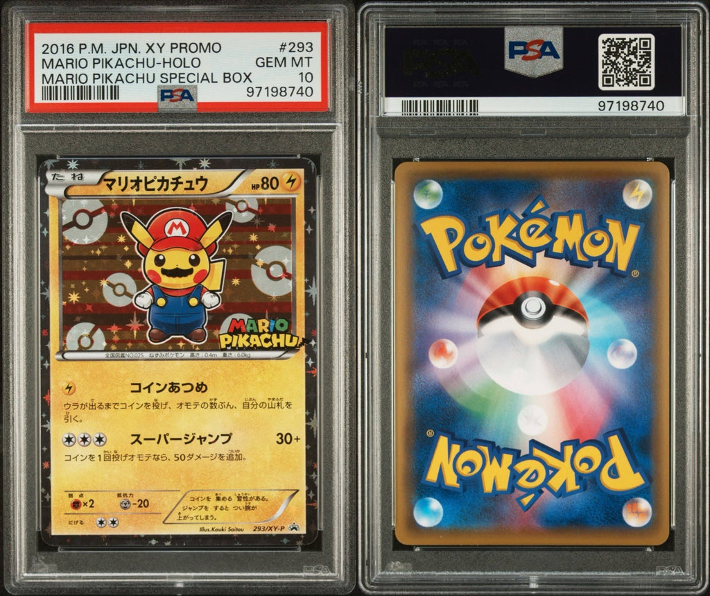 Pokemon Mario Pikachu 293/XY-P PSA 10 Gem Mint Japanese XY Special Box Promo