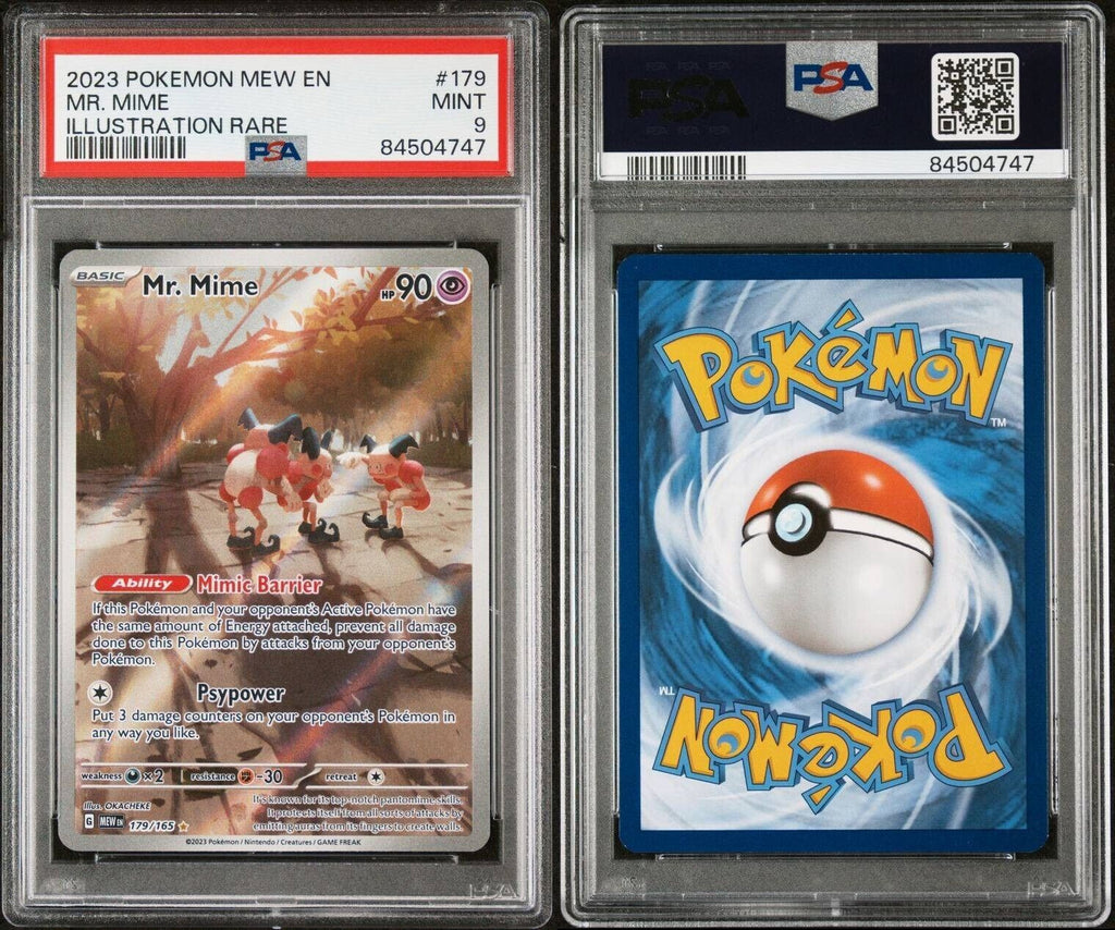 Pokemon Mr. Mime 179/165 PSA 9 Mint 151 Illustration Rare Mew EN