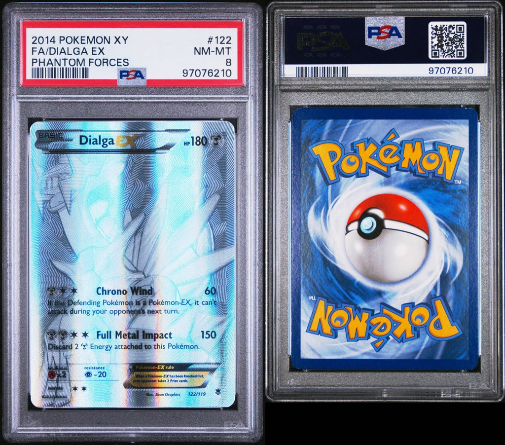 Pokemon Dialga EX 122/119 PSA 8 NM-MT XY Phantom Forces Silver Secret Rare 2014