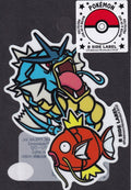 Pokemon Magikarp & Gyarados B-Side Label Japanese Premium Art Sticker New