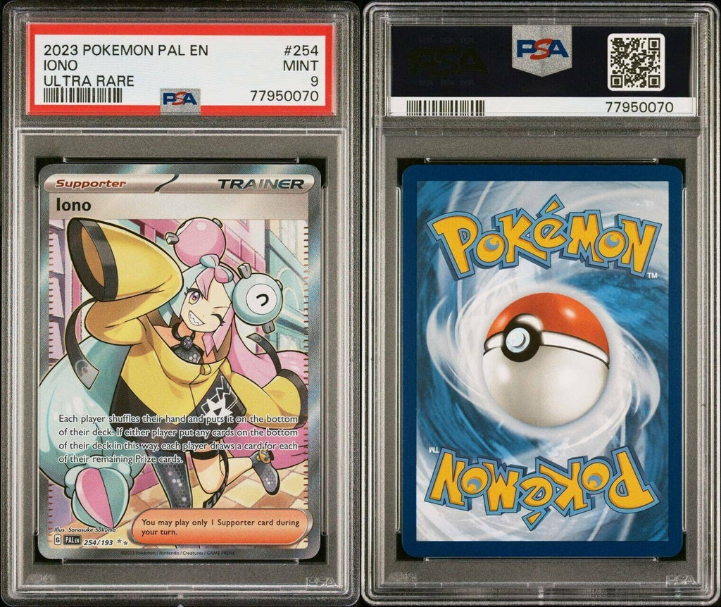 Pokemon Iono 254/193 PSA 9 Mint Paldea Evolved Ultra Rare Full Art Trainer