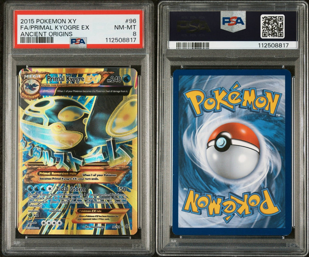 Pokemon Primal Kyogre EX 96/98 PSA 8 NM-MT XY Ancient Origins Secret Rare FA