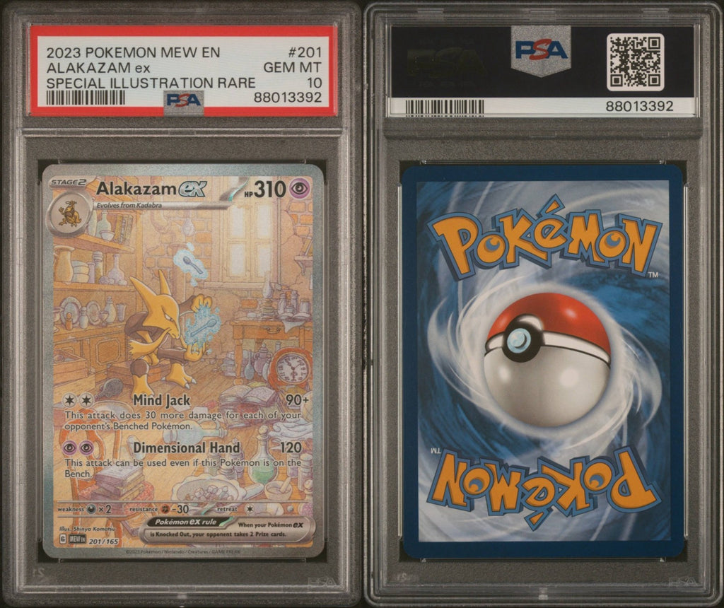 Pokemon Alakazam ex 201/165 PSA 10 SV 151 Special Illustration Rare 2023