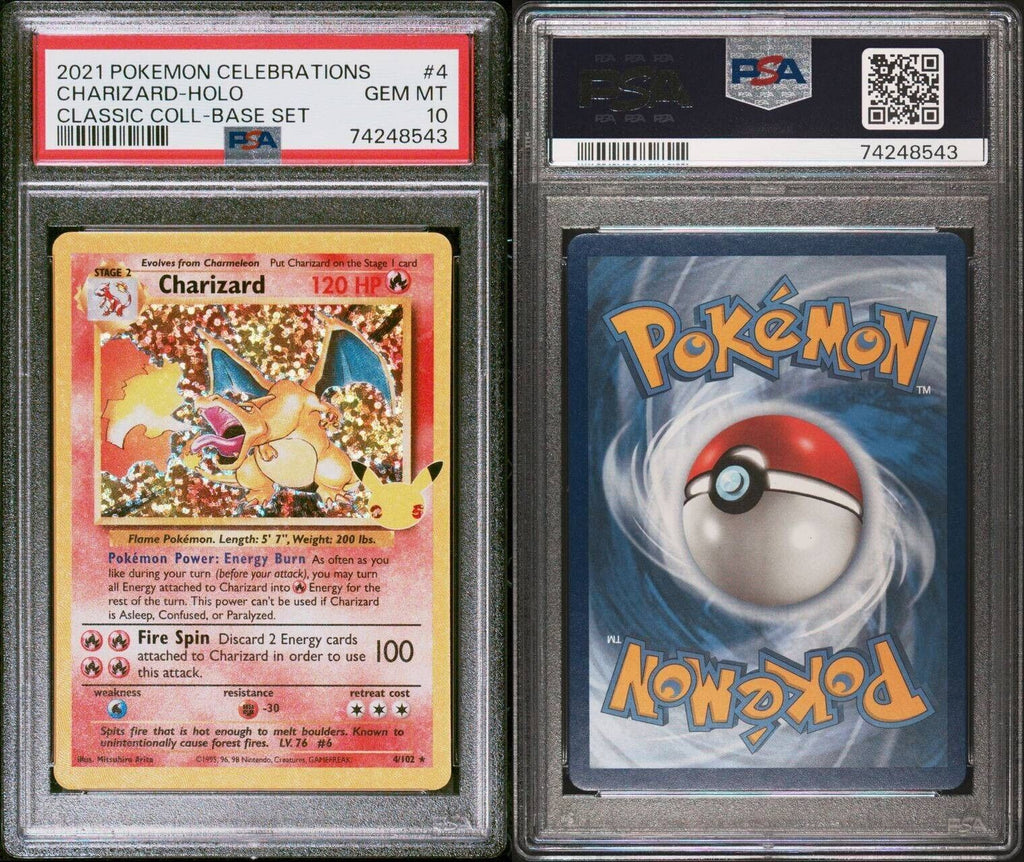 Pokemon Charizard No. 004 PSA 10 Gem Mint Celebrations Classic Collection Holo