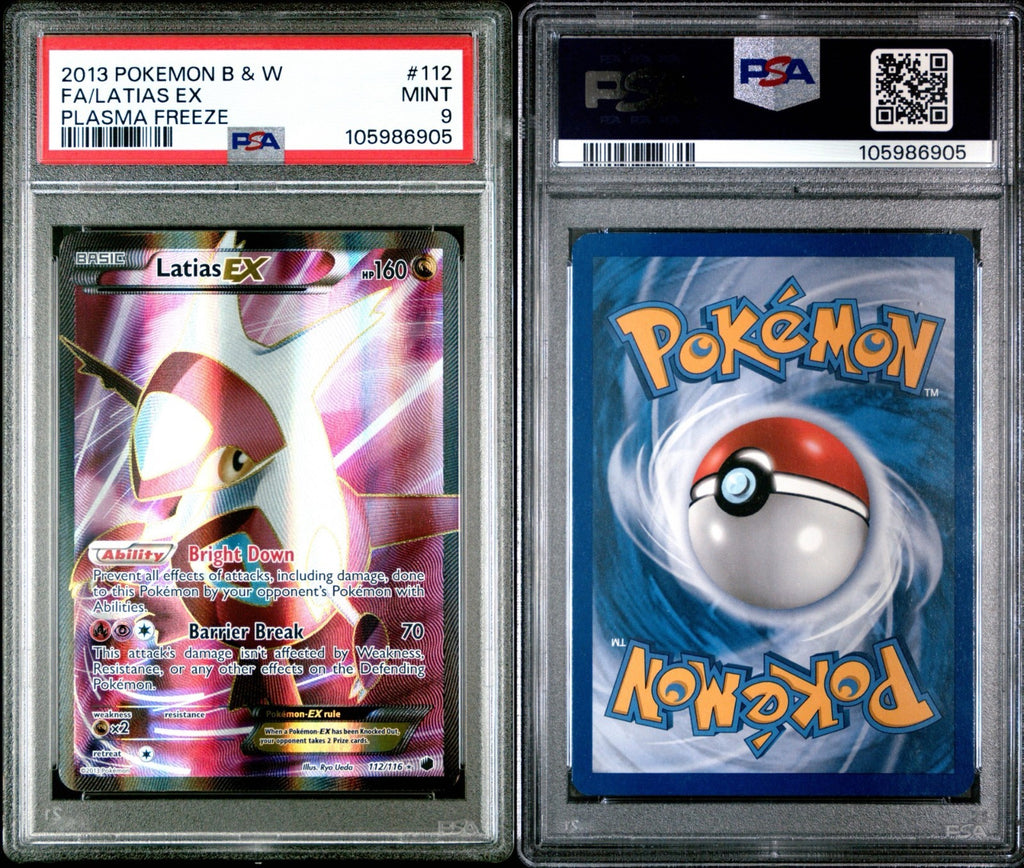 Pokemon Latias EX 112/116 PSA 9 Mint B&W Plasma Freeze Full Art 2013 Pop 125