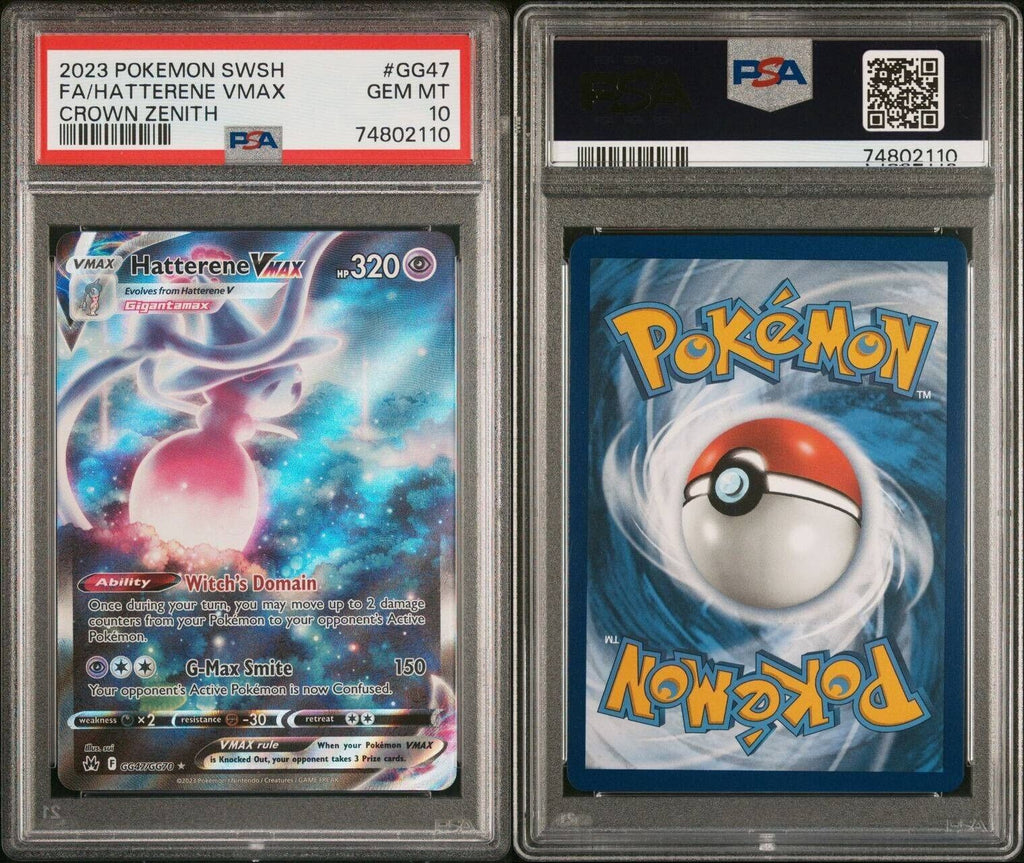 Pokemon Hatterene VMAX GG47/GG70 PSA 10 Gem Mint Crown Zenith Full Art SWSH FA