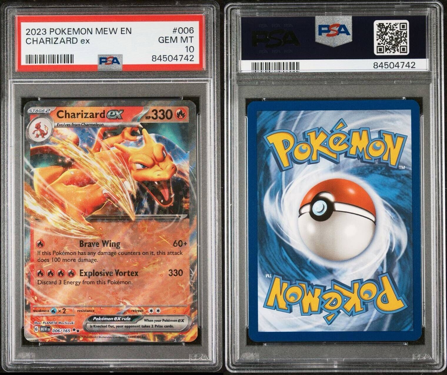 Pokemon Charizard 006/165 PSA 10 Gem Mint 151 Ultra Rare MEW EN