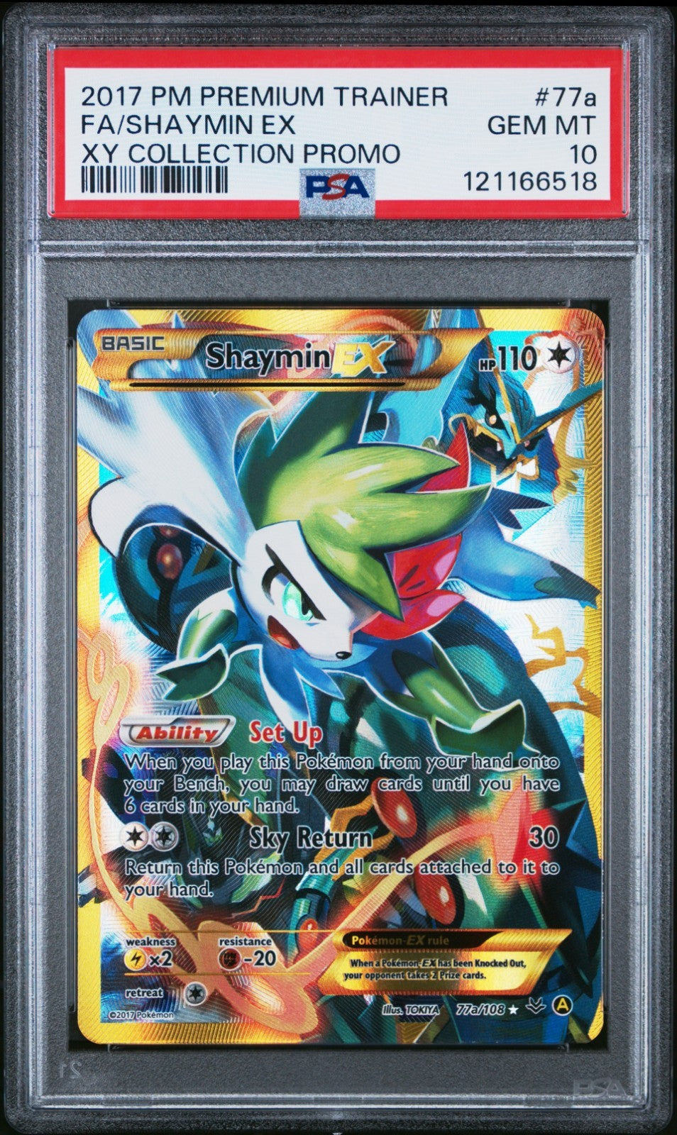 Pokemon Shaymin EX 77a/108 PSA 10 XY Premium Trainer Coll. Promo FA Pop 124