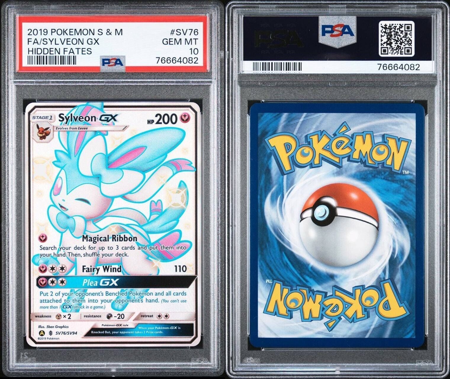 Pokemon Sylveon GX SV76/SV94 PSA 10 Gem Mint Hidden Fates Shiny Full Art FA