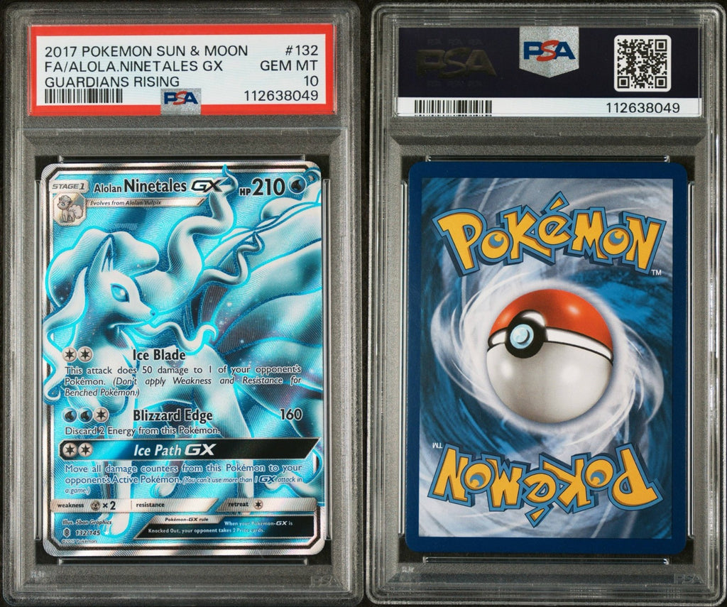 Pokemon Alolan Ninetales GX 132/145 PSA 10 Gem Mint SM Guardians Rising Full Art