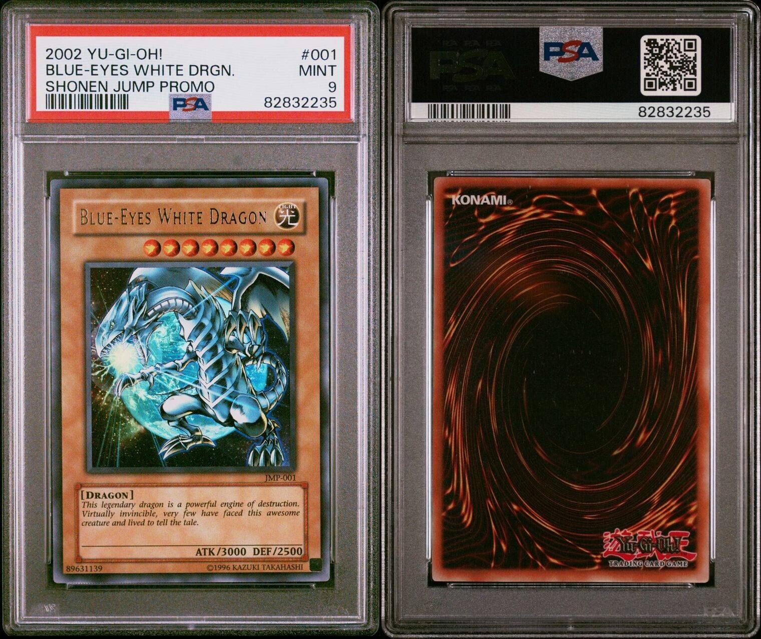 Yugioh Blue-Eyes White Dragon JMP-001 PSA 9 Mint Shonen Jump Promo 2002 Holo
