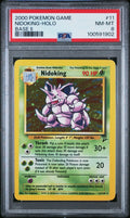Pokemon Nidoking 11/130 PSA 8 NM-MT Base Set 2 Holo Rare 2000 WOTC