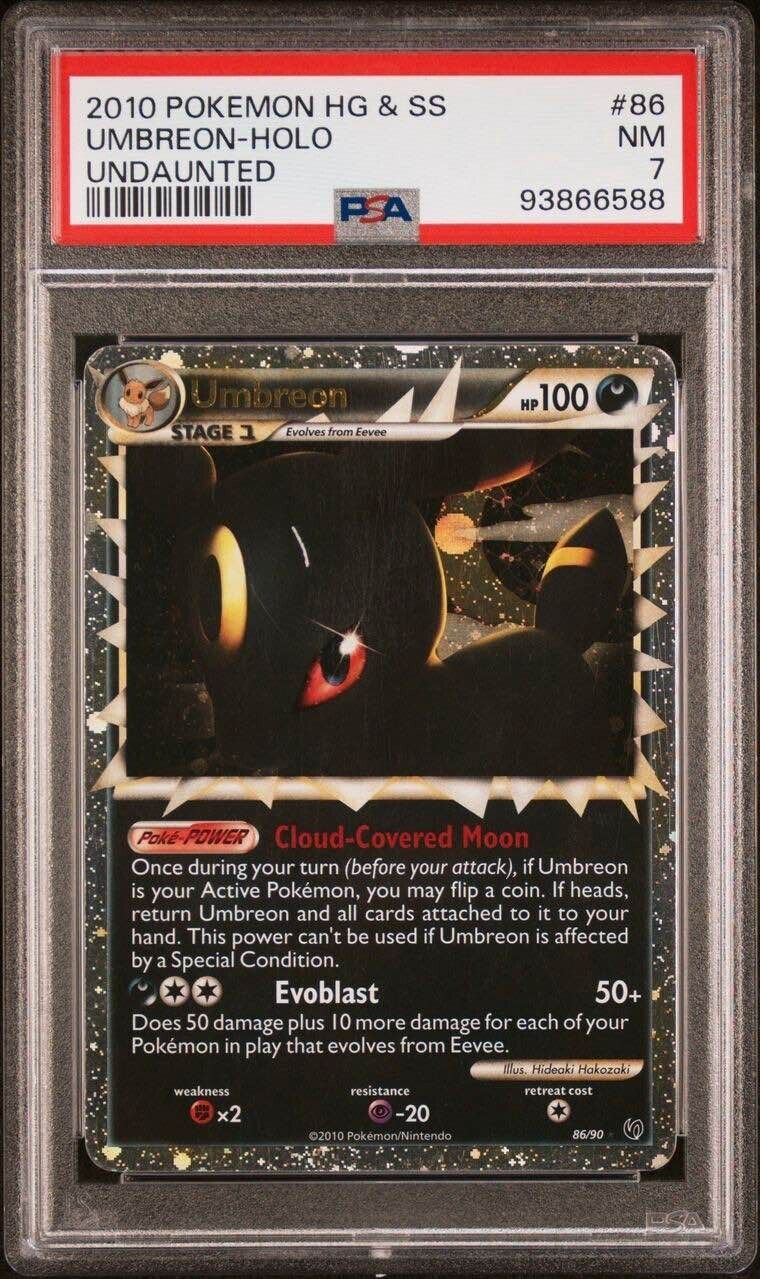 Pokemon Umbreon Prime 86/90 PSA 7 NM Holo Rare HeartGold SoulSilver Undaunted