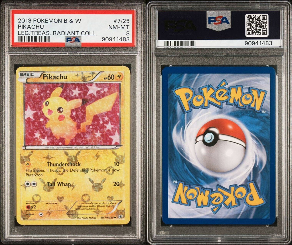 Pokemon Pikachu RC7/RC25 PSA 8 NM-MT Legendary Treasures Radiant Reverse BW