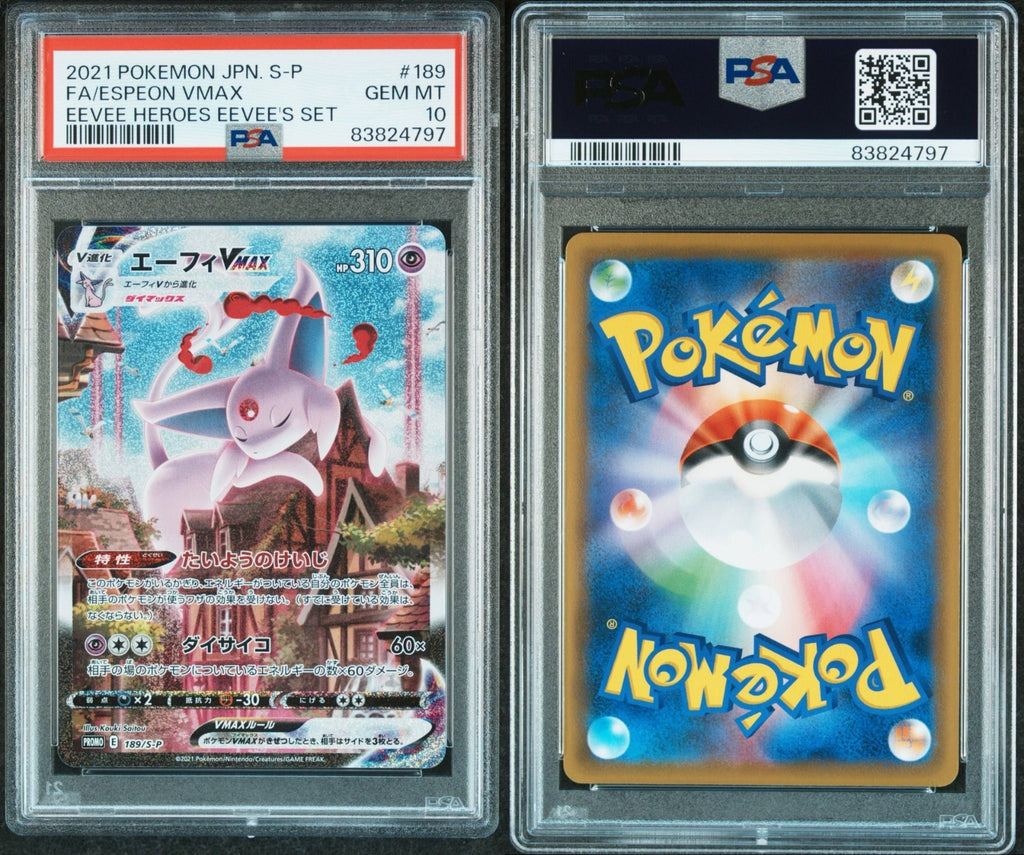 Pokemon Espeon VMAX 189/S-P PSA 10 Eevee Heroes Set Promo Full Art 2021