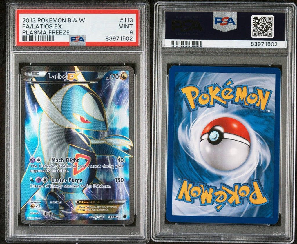 Pokemon Latios EX 113/116 PSA 9 Mint B&W Plasma Freeze Full Art 2013 Pop 136