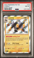Pokemon Luxray 137/091 PSA 8 NM-MT Paldean Fates Shiny Holo Rare