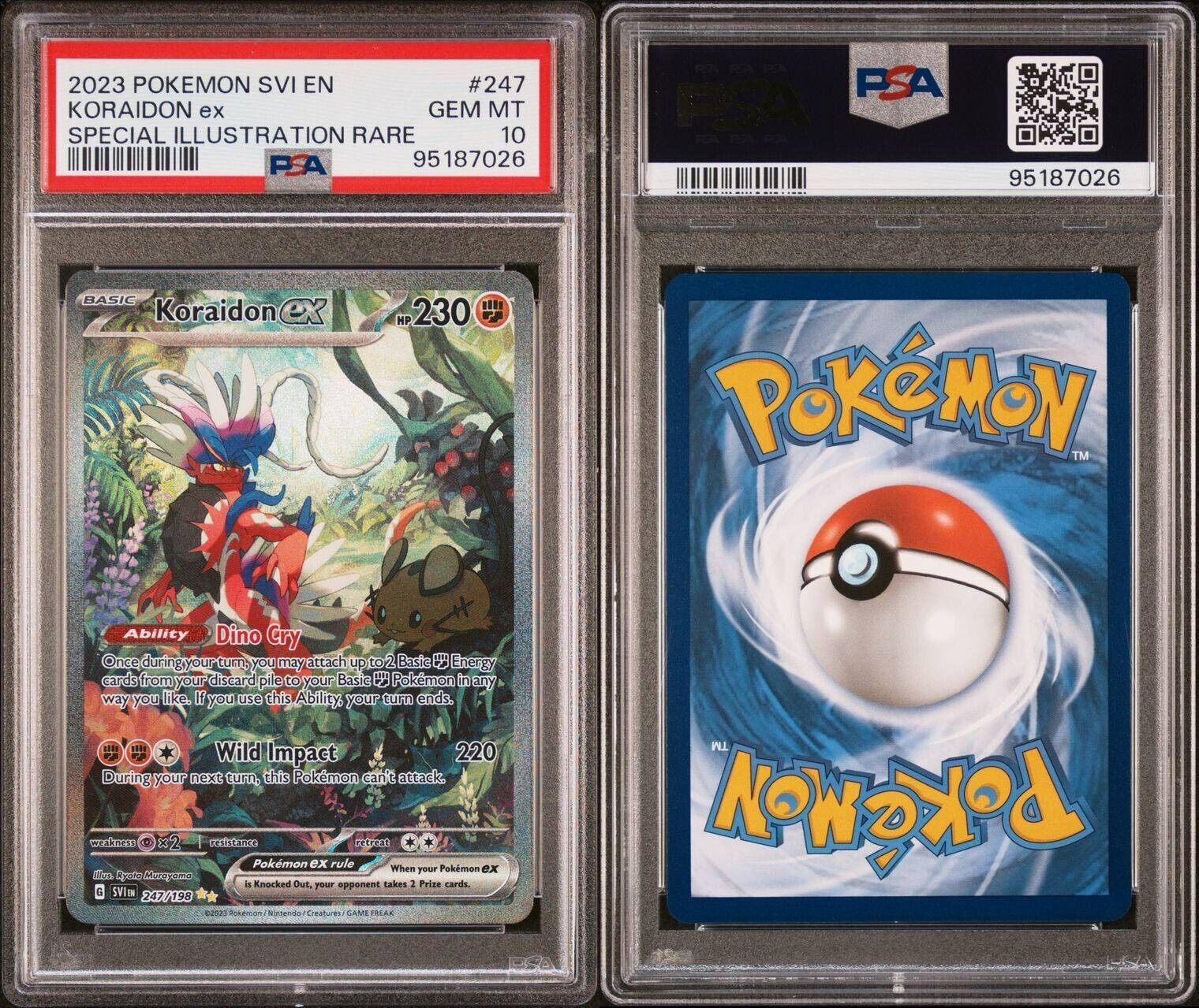 Pokemon Koraidon ex 247/198 PSA 10 Gem Mint SV Special Illustration Rare FA