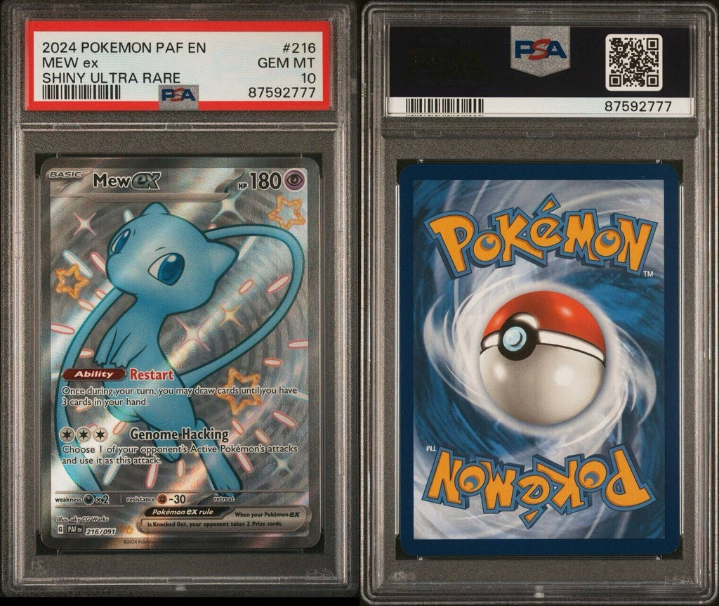 Pokemon Mew ex 216/091 PSA 10 Gem Mint Paldean Fates Shiny Ultra Rare Full Art
