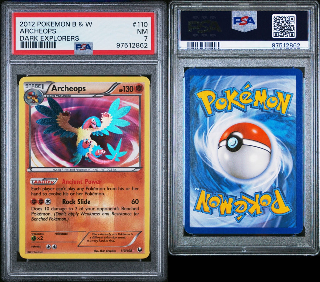 Pokemon Archeops 110/108 PSA 7 NM BW Dark Explorers Shiny Secret Holo Rare 2012