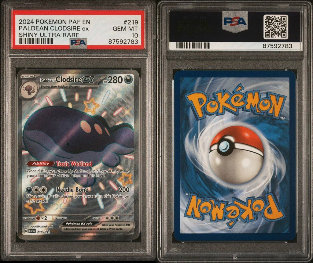 Pokemon Clodsire ex 219/091 PSA 10 Gem Mint Paldean Fates Shiny Holo Rare FA
