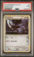 Pokemon Scizor 7/90 PSA 9 Mint HeartGold SoulSilver Undaunted Holo Rare 2010