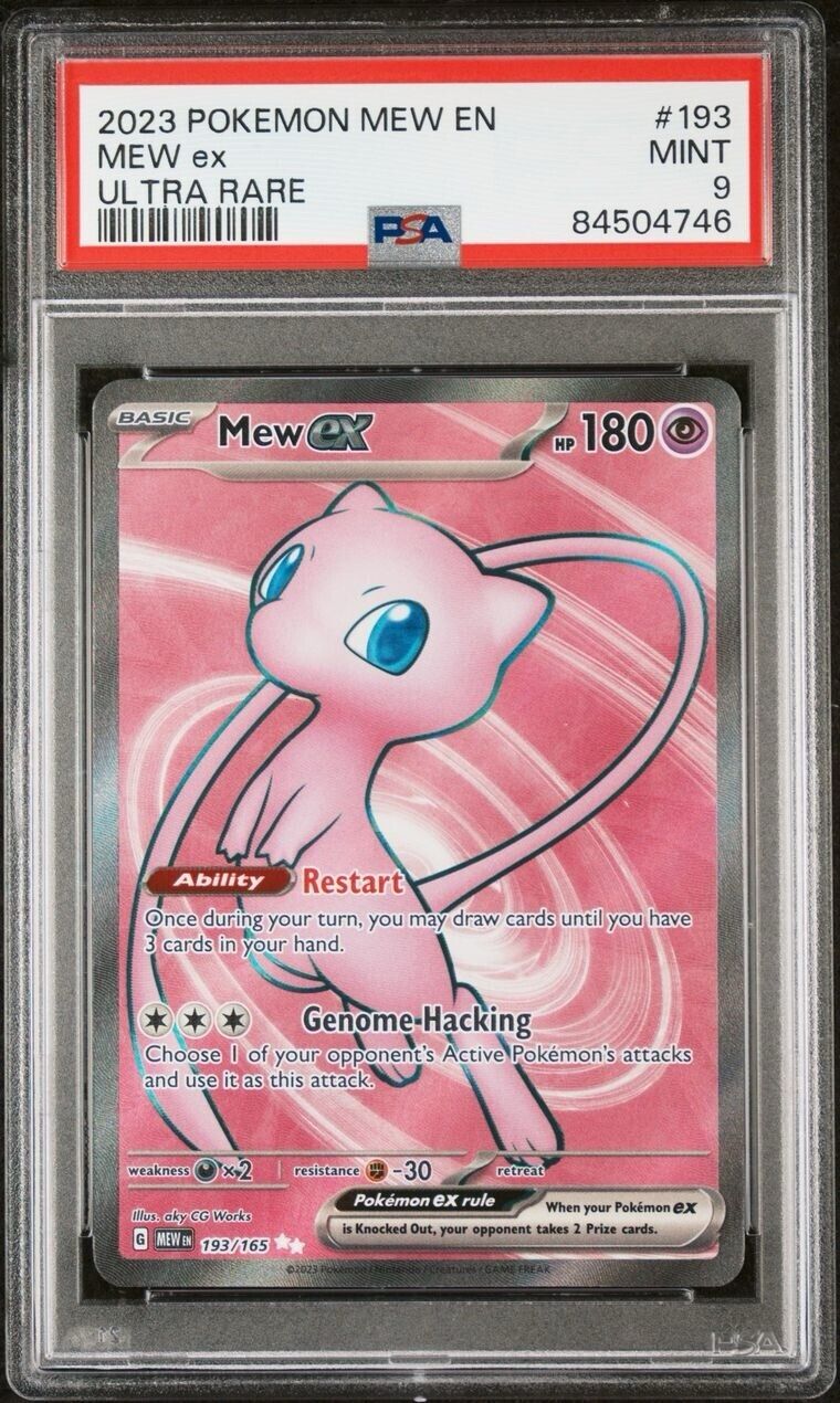 Pokemon Mew 193/165 PSA 9 Mint 151 Full Art Mew EN Scarlet & Violet