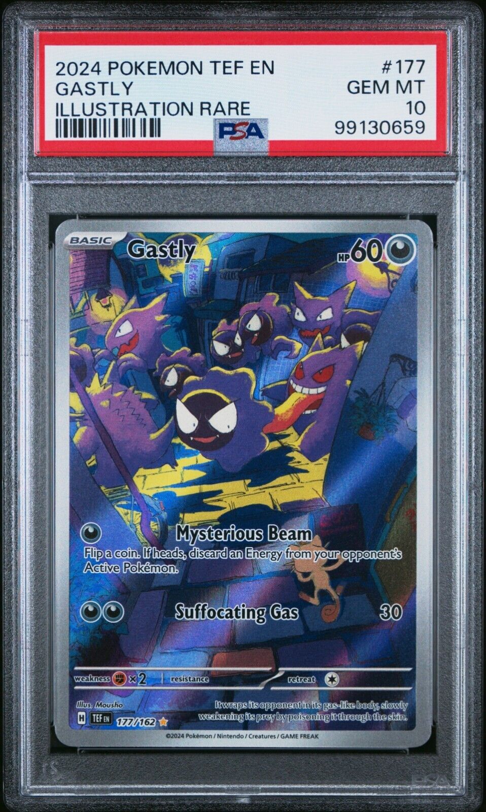Pokemon Gastly 177/162 PSA 10 Gem Mint SV Temporal Forces Illustration Rare FA