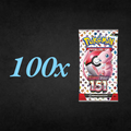 Pokemon 151 English Mega Bundle of 100 Loose Packs Factory Sealed New Express