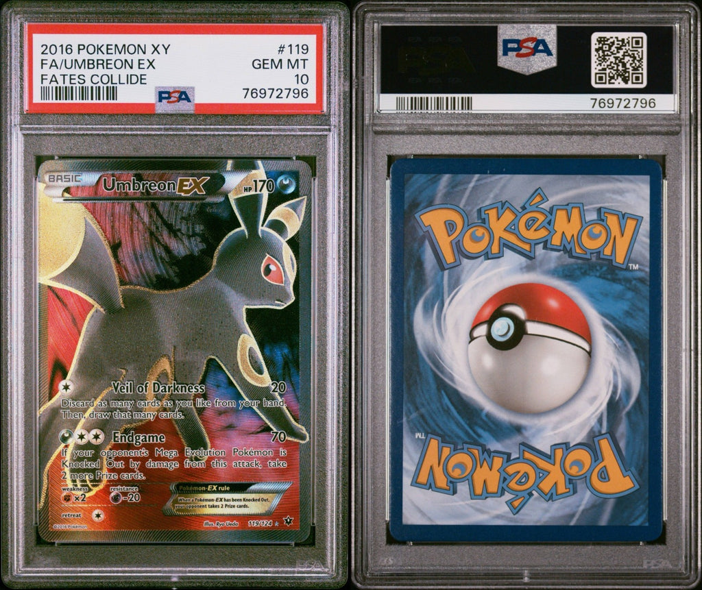 Pokemon Umbreon EX 119/124 PSA 10 Gem Mint XY Fates Collide Full Art 2016