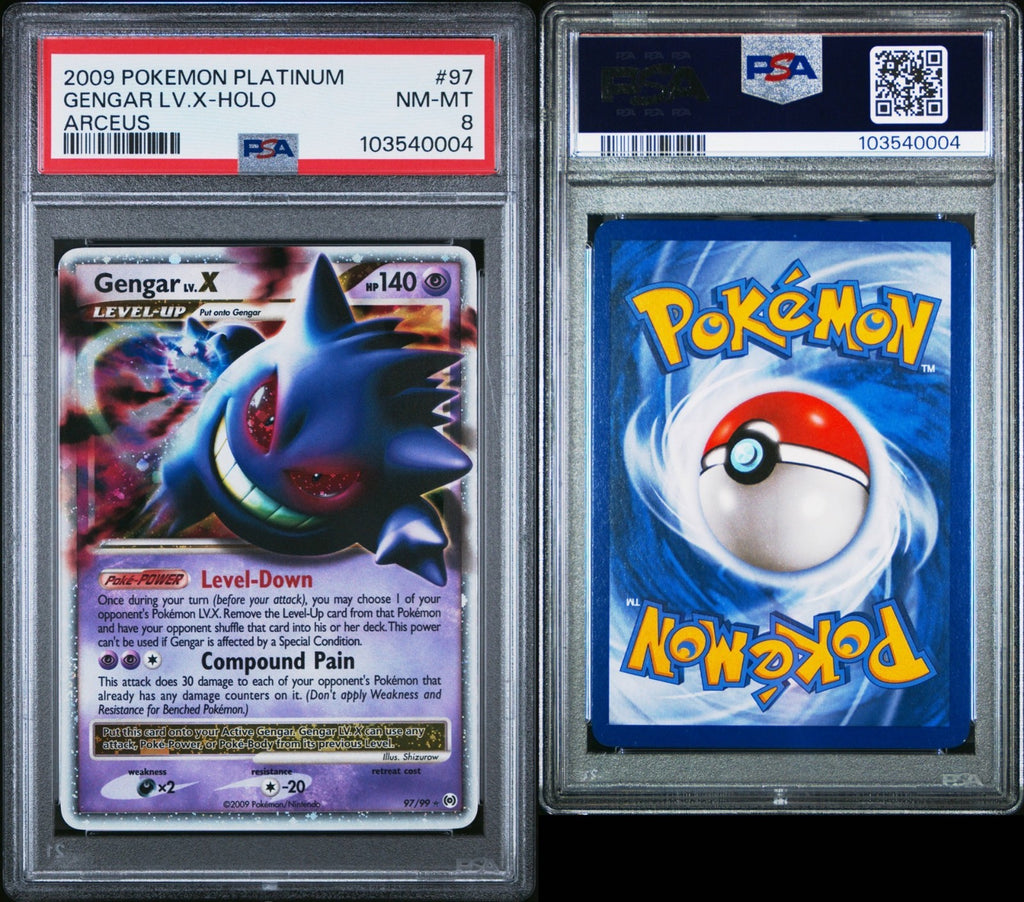 Pokemon Gengar Lv.X 97/99 PSA 8 NM-MT Platinum Arceus Holo 2009