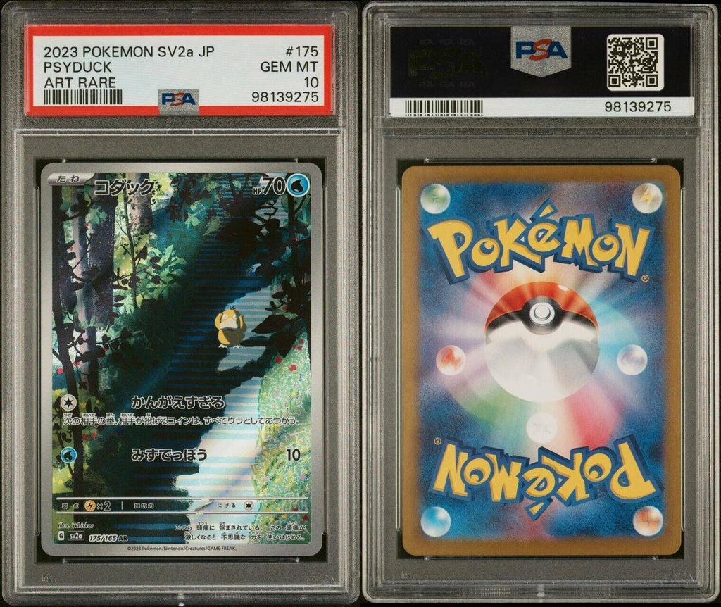 Pokemon Psyduck 175/165 PSA 10 Gem Mint Japanese 151 Art Rare AR FA