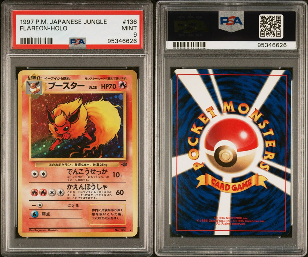 Pokemon Flareon No. 136 PSA 9 Mint Japanese Jungle Holo Rare 1997