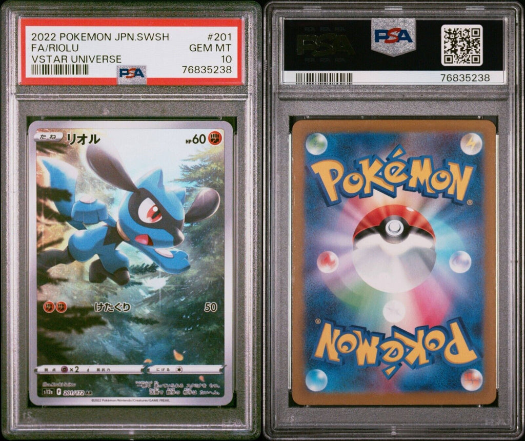 Pokemon Riolu 201/172 PSA 10 Gem Mint VSTAR Universe Art Rare Full Art God Pack