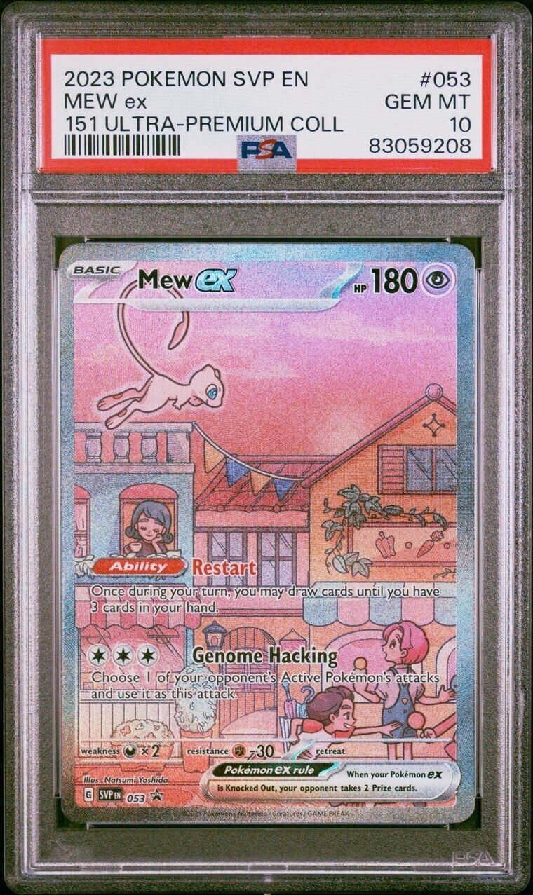 Pokemon Mew ex 053/165 PSA 10 Gem Mint 151 Ultra Premium Coll. Full Art Promo