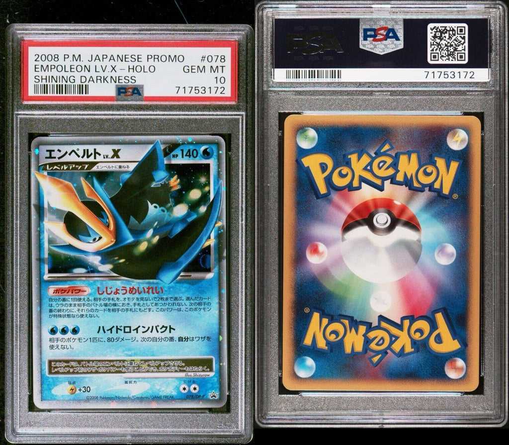Pokemon Empoleon LV. X 078/DP-P PSA 10 Gem Mint Japanese Promo 2008 Shining