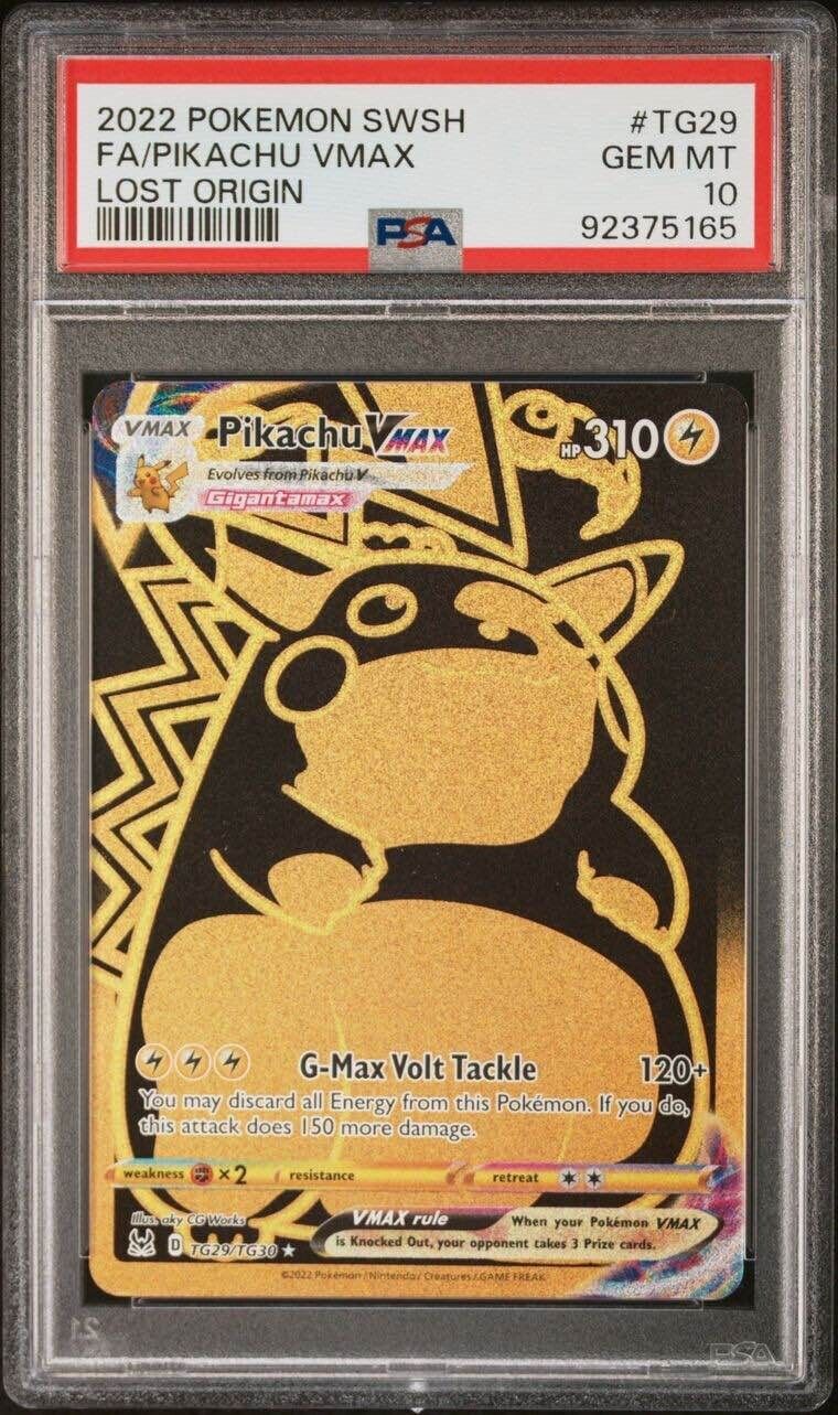 Pokemon Pikachu VMAX TG29/TG30 PSA 10 Gem Mint Lost Origin Gold FA SWSH