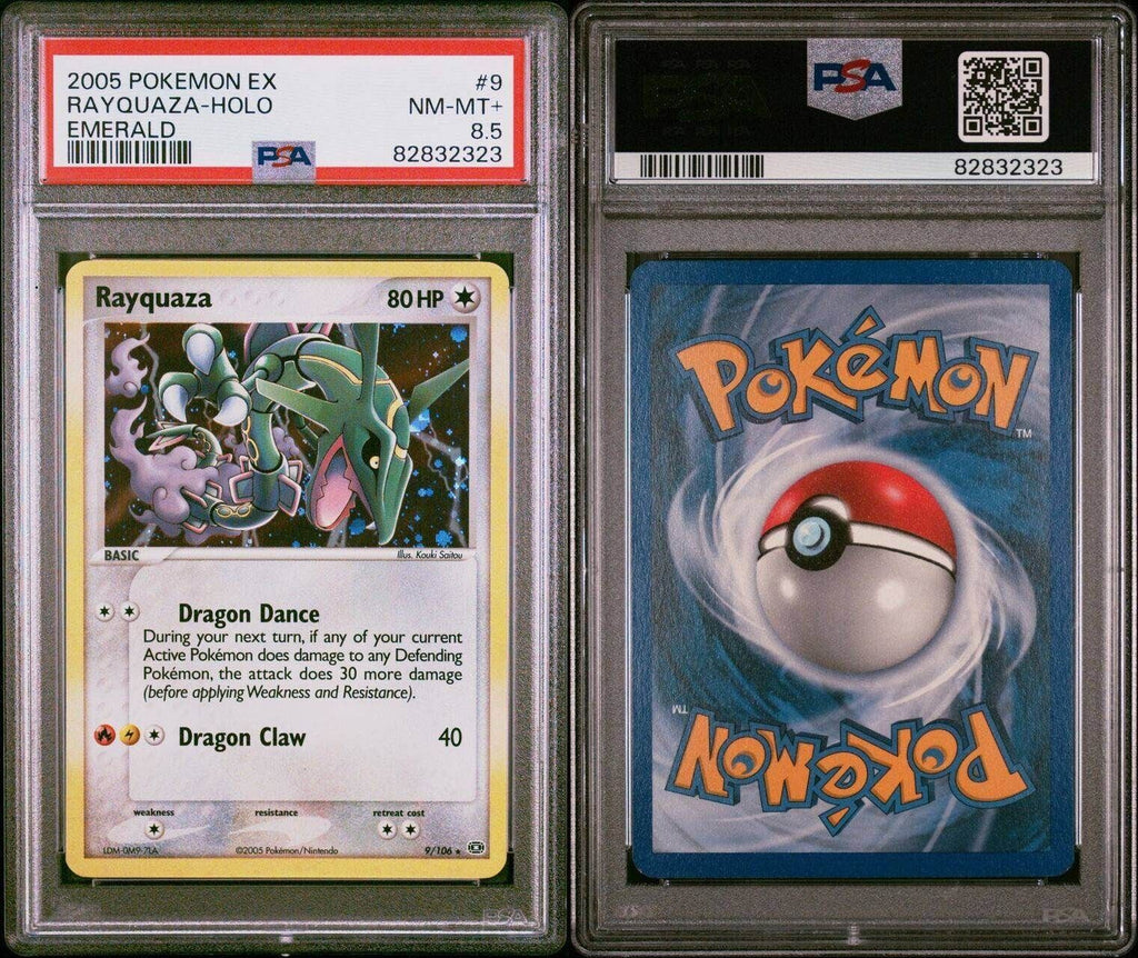 Pokemon Rayquaza 9/106 PSA 8.5 NM-MT+ EX Emerald Holo Rare 2005 Special Cert