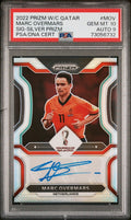 Panini Prizm Marc Overmars Auto 15/25 PSA 10 Gem Mint World Cup Qatar Silver Sig