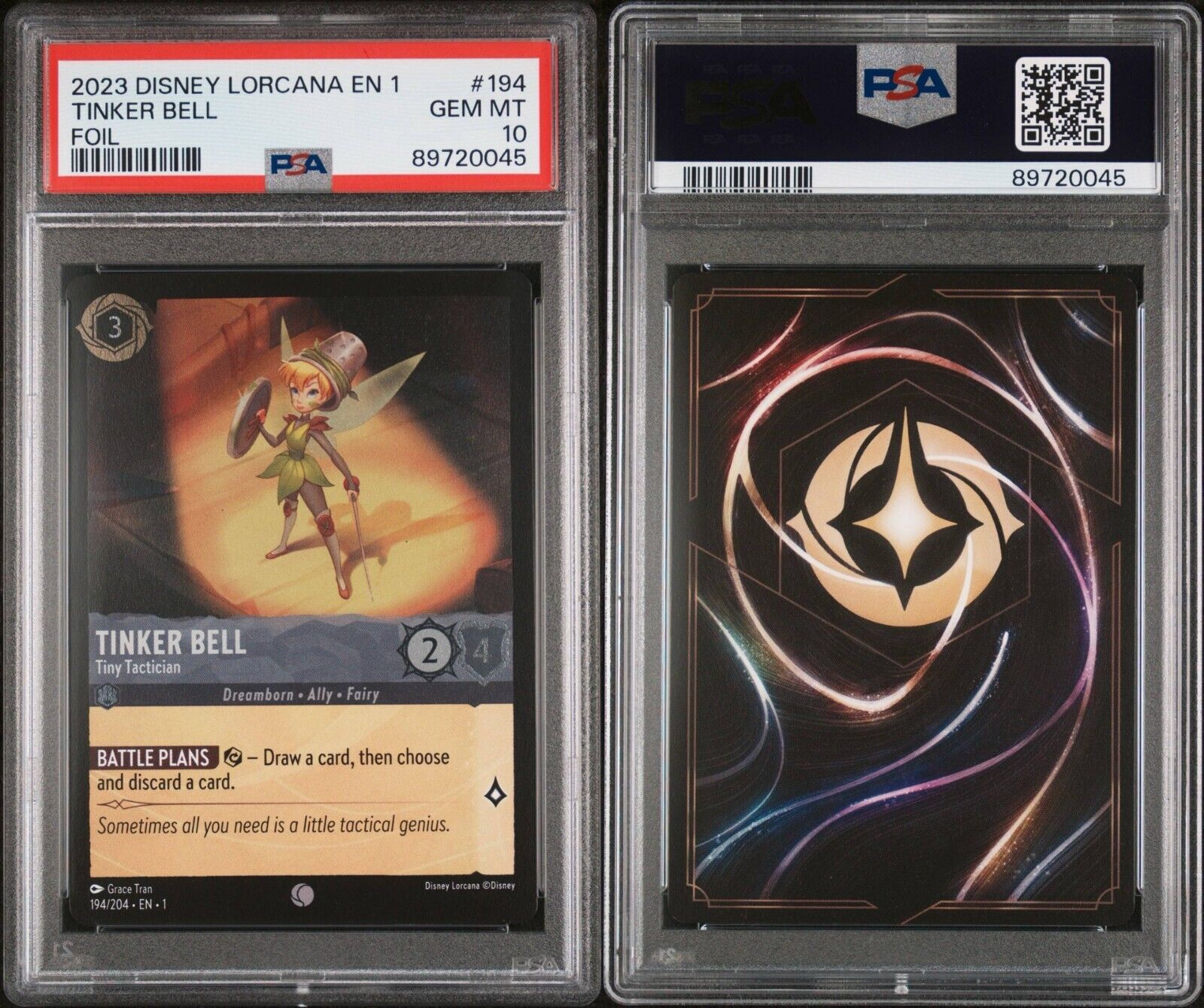 Disney Lorcana Tinker Bell 194/204 PSA 10 Gem Mint Foil EN 1 The