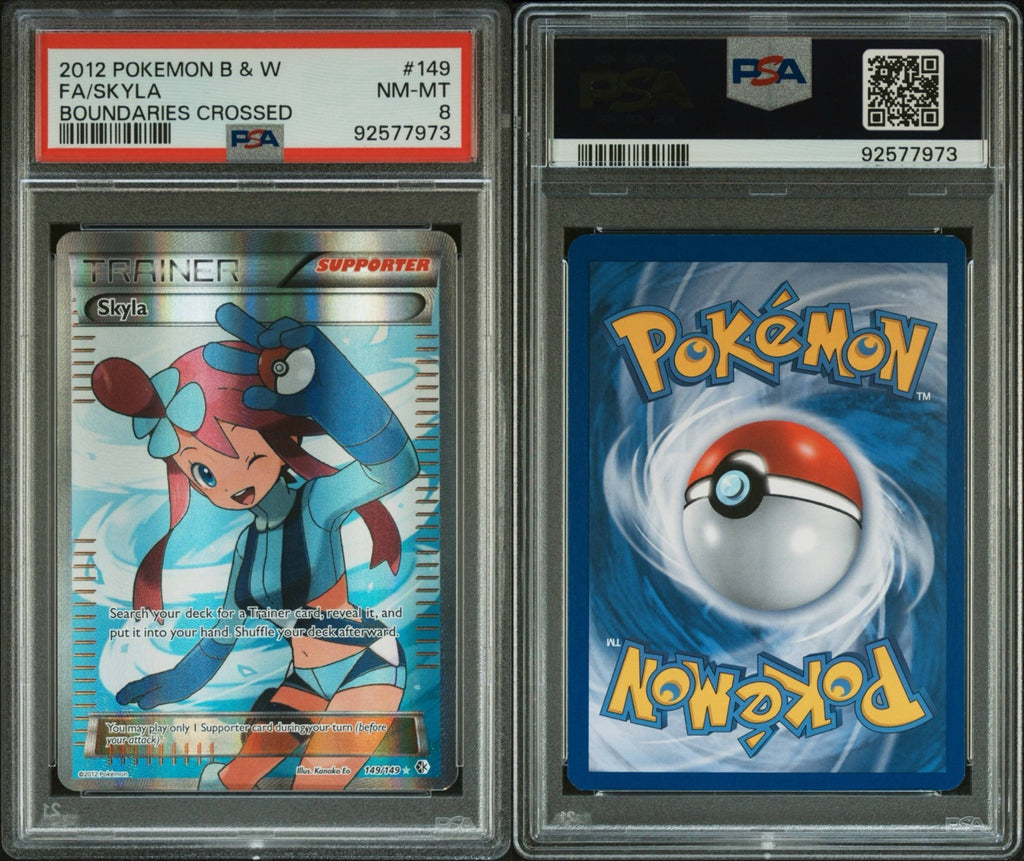 Pokemon Skyla 149/149 PSA NM-MT 8 B&W Boundaries Crossed Full Art 2012