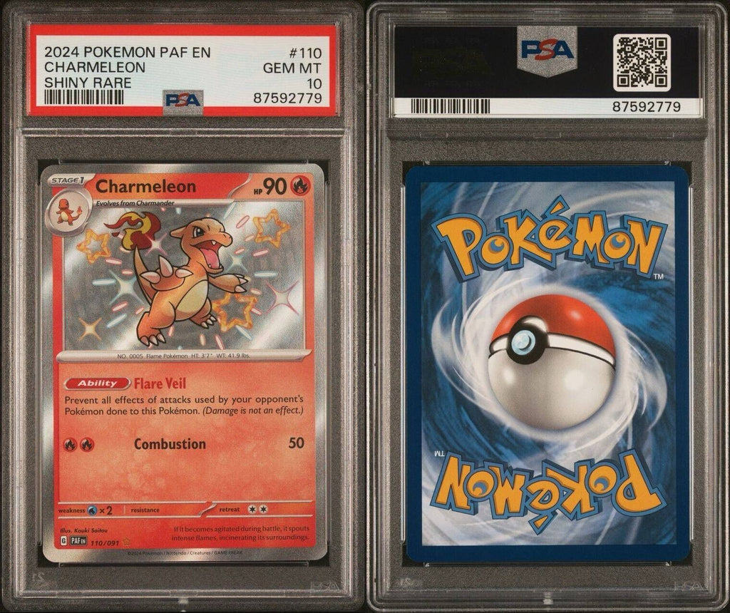 Pokemon Charmeleon 110/091 PSA 10 Gem Mint Paldean Fates Shiny Holo Rare PAF EN