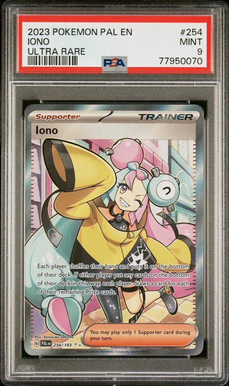 Pokemon Iono 254/193 PSA 9 Mint Paldea Evolved Ultra Rare Full Art Trainer