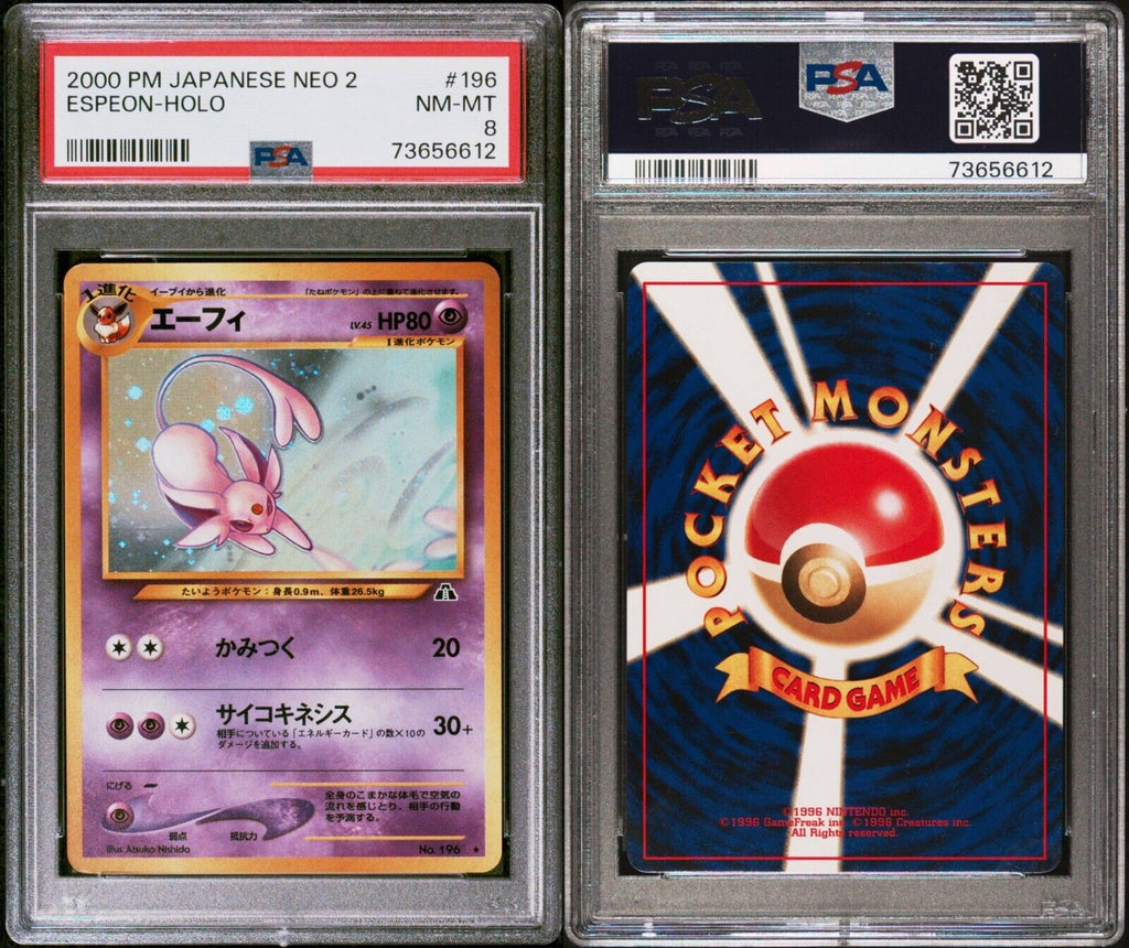 Pokemon Espeon No. 196 PSA 8 NM-MT Japanese Neo Revelation Holo Rare 2000
