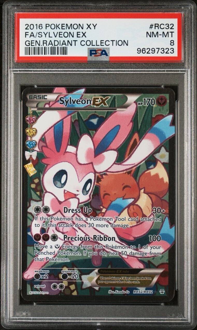Pokemon Sylveon EX RC32/RC32 PSA 8 NM-MT Generations Radiant Coll. Full Art FA