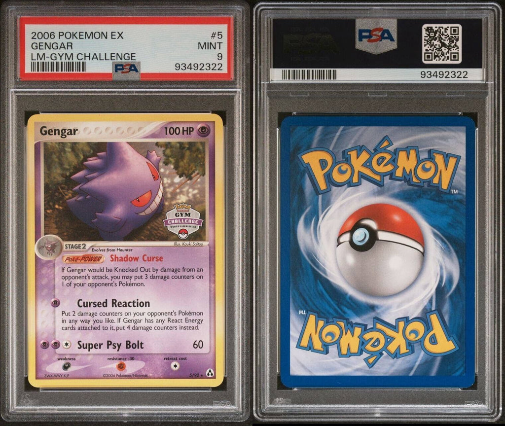 Pokemon Gengar 5/92 PSA 9 Mint EX Legend Maker Gym Challenge Worlds Promo
