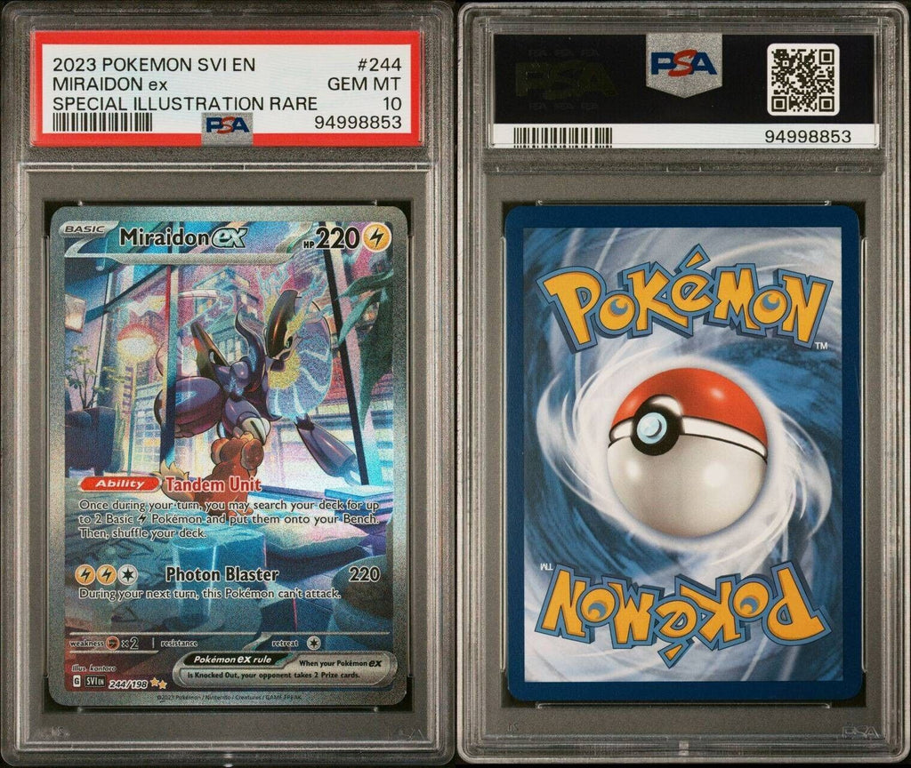 Pokemon Miraidon ex 244/198 PSA 10 Gem Mint SV Special Illustration Rare FA