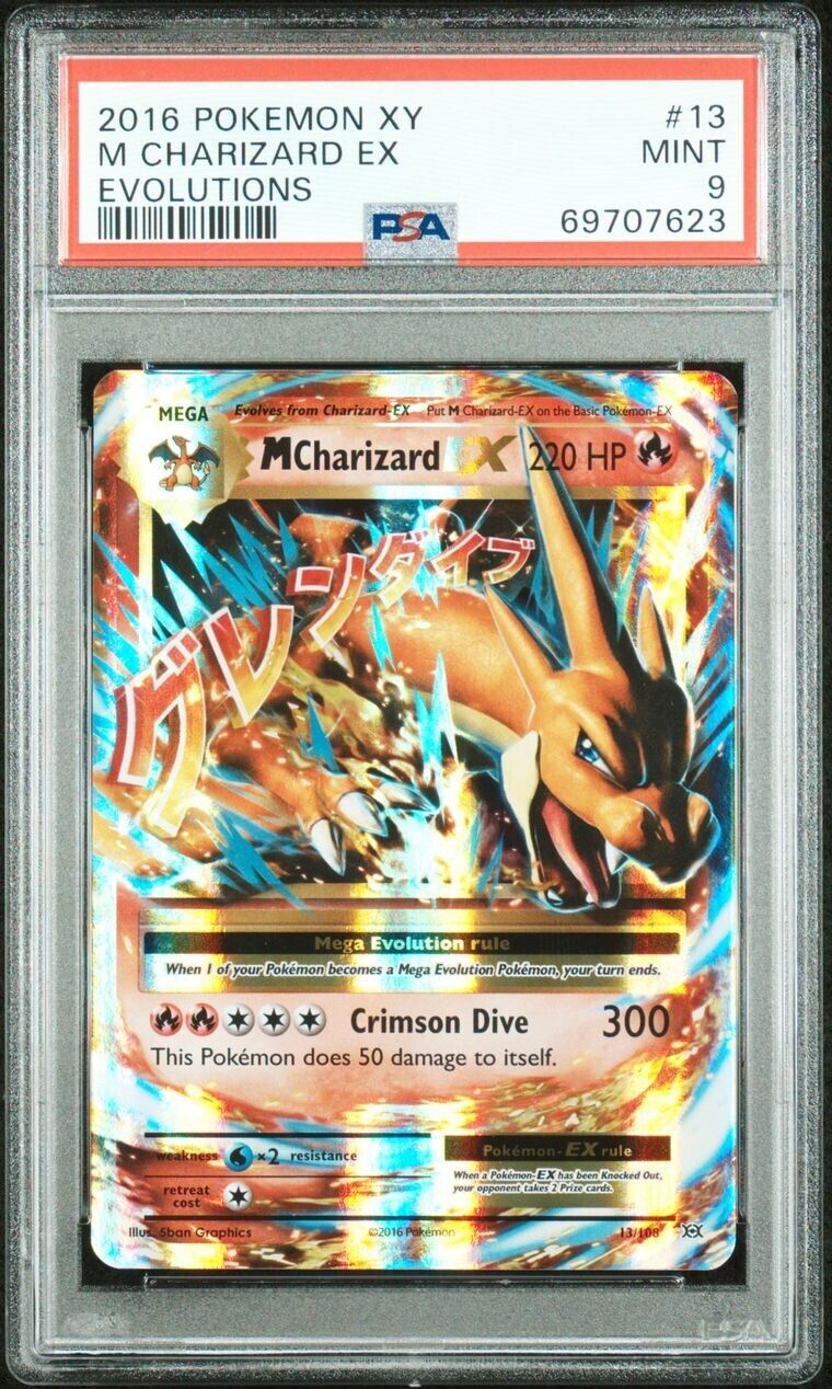 Pokemon M Charizard EX 13/108 PSA 9 Mint XY Evolutions Holo Ultra Rare 2016