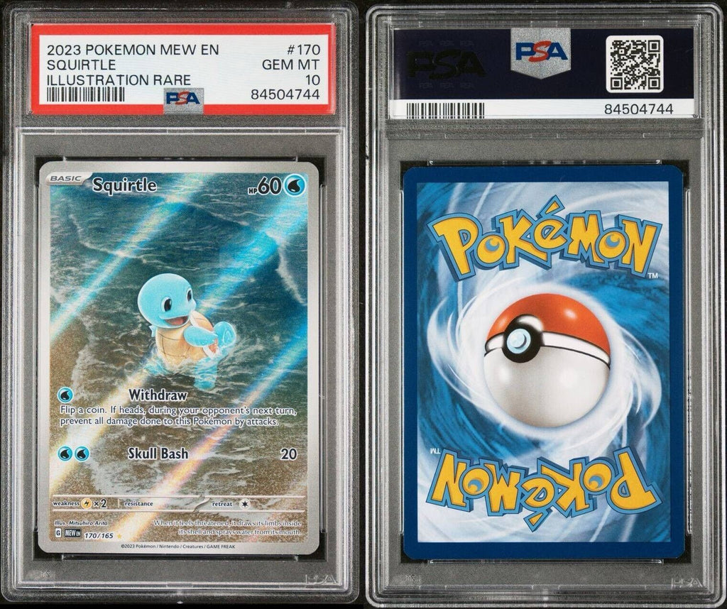 Pokemon Squirtle 170/165 PSA 10 Gem Mint 151 Illustration Rare MEW EN