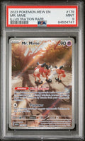 Pokemon Mr. Mime 179/165 PSA 9 Mint 151 Illustration Rare Mew EN